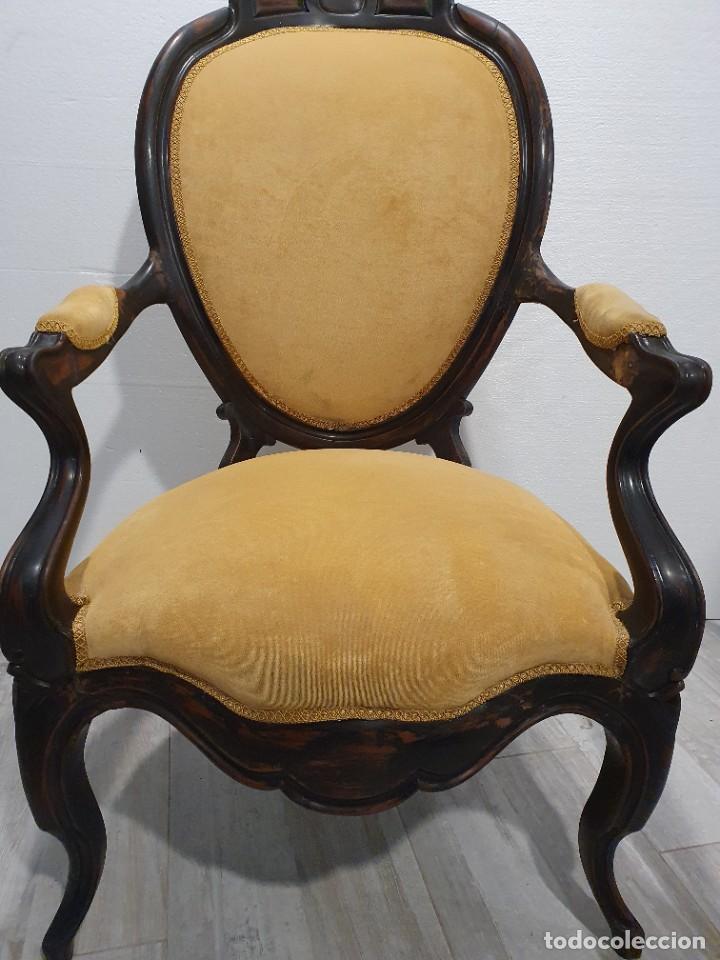 Antig&uuml;edades: SILLON EN MADERA DE CAOBA - Foto 7