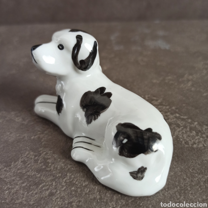 Antig&uuml;edades: C. P Limoges Figura de perro Dalmata - Foto 2