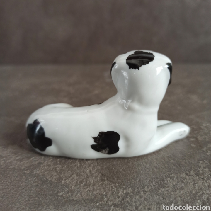 Antig&uuml;edades: C. P Limoges Figura de perro Dalmata - Foto 3