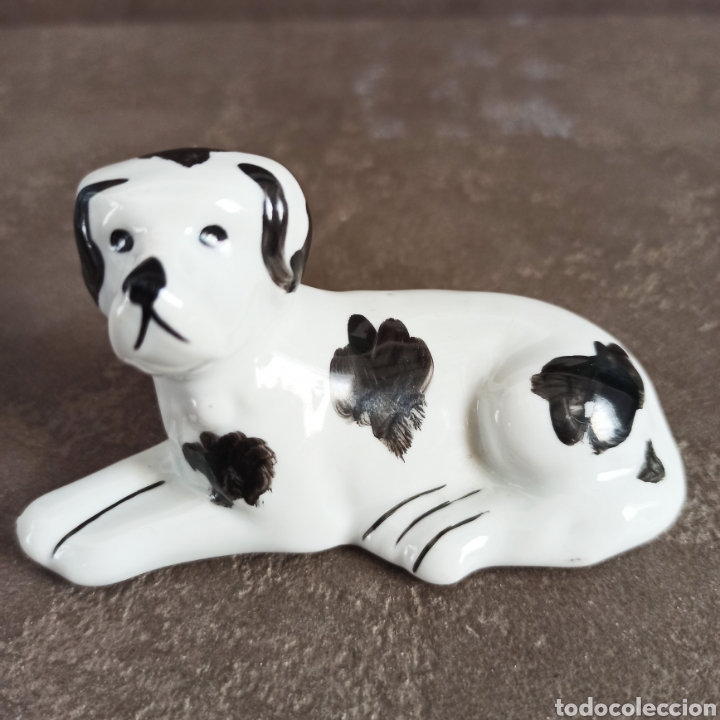 Antig&uuml;edades: C. P Limoges Figura de perro Dalmata - Foto 1