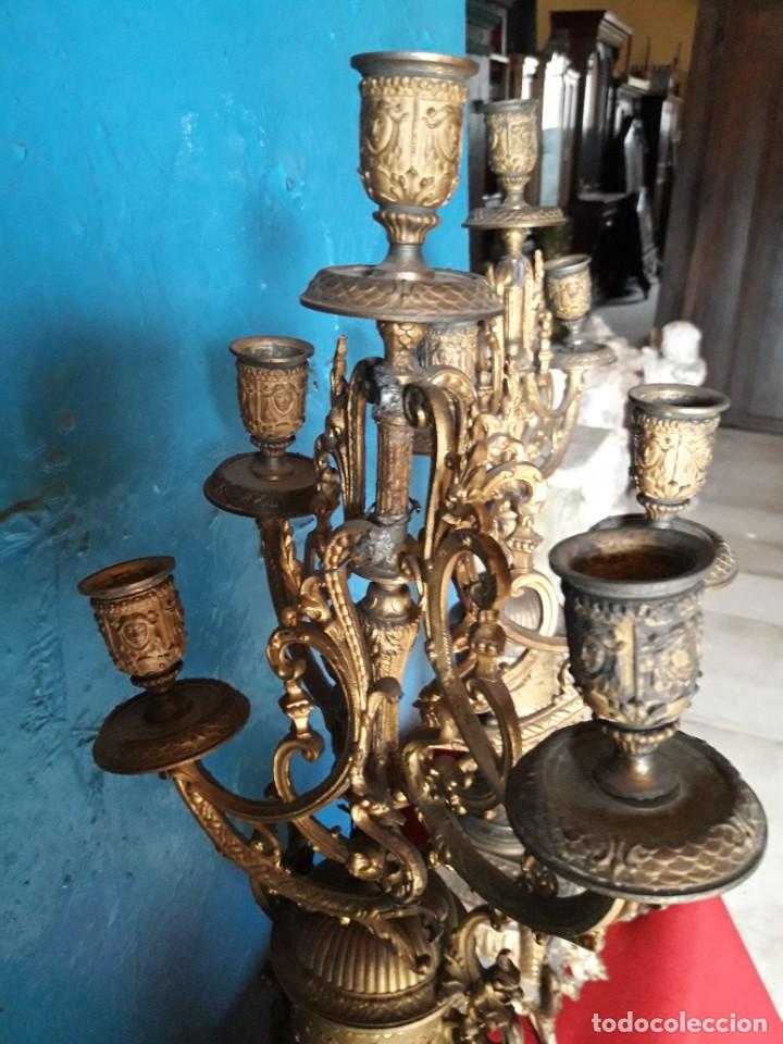 Antig&uuml;edades: Pareja candelabros siglo XIX - Foto 6