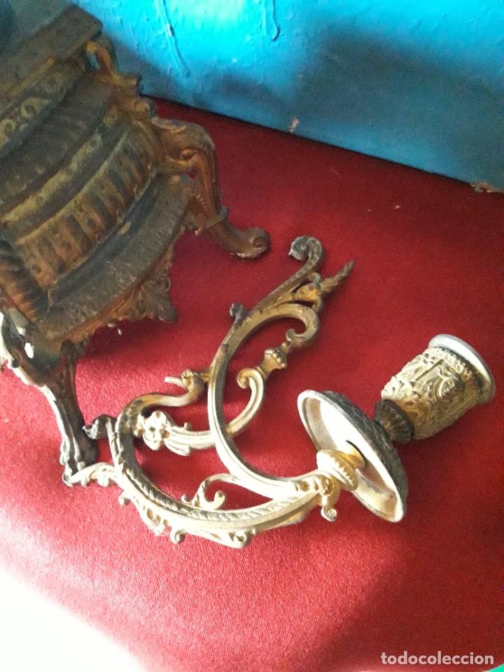 Antig&uuml;edades: Pareja candelabros siglo XIX - Foto 7