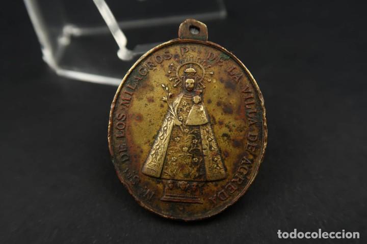 Antig&uuml;edades: Antigua Medalla Religiosa de Bronce - Foto 7