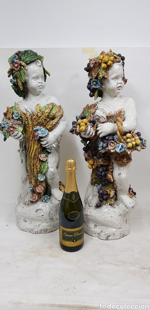 Antig&uuml;edades: Figuras-PUTTIS-de-ceramica. - Foto 3