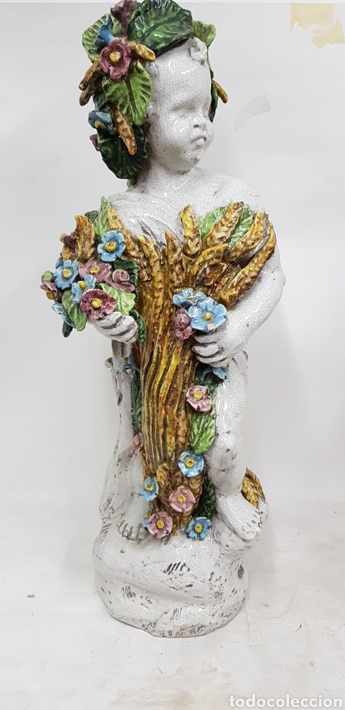 Antig&uuml;edades: Figuras-PUTTIS-de-ceramica. - Foto 8