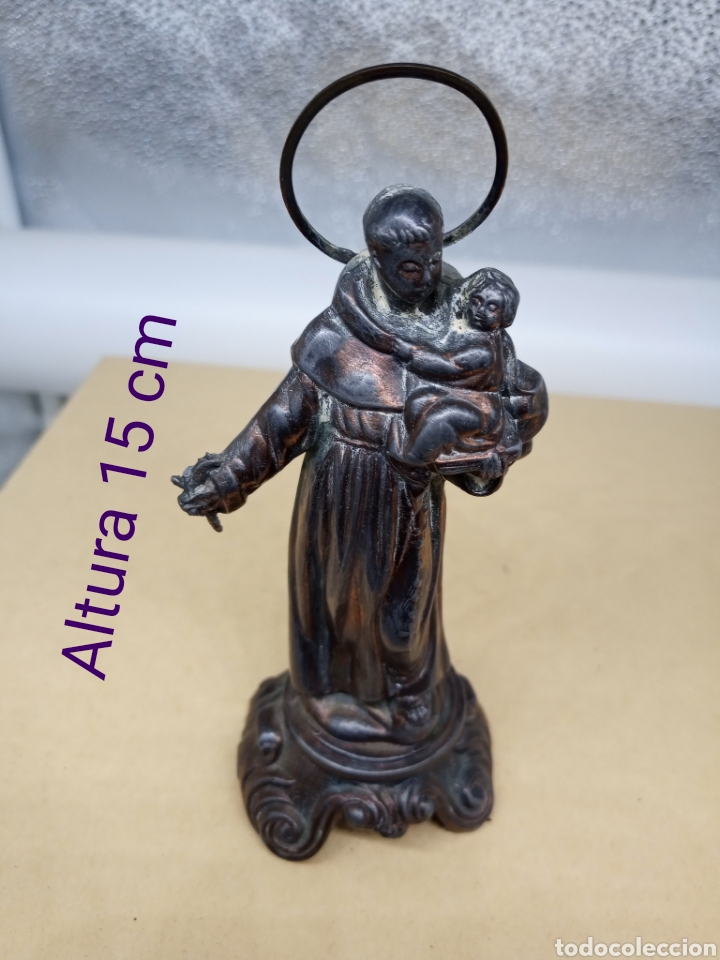 Oggetti Antichi: San Antonio, figura de metal