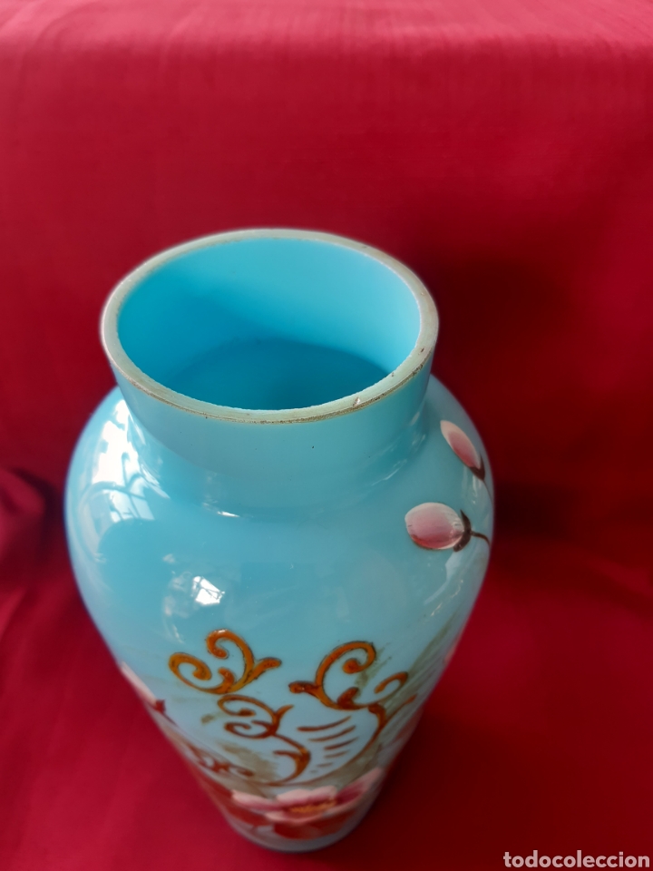 Antig&uuml;edades: Jarr&oacute;n opalina turquesa, antiguo - Foto 5