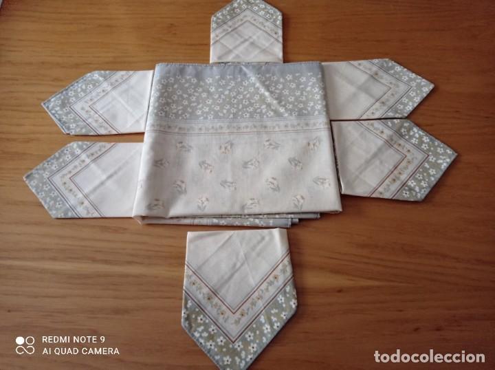 Antig&uuml;edades: MANTEL CON SEIS SERVILLETAS - Foto 1