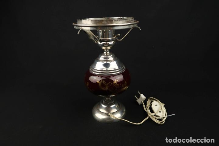 Antig&uuml;edades: Antigua Lampara de Plata y Esmaltes - Foto 1
