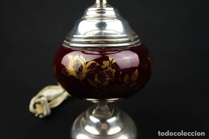 Antig&uuml;edades: Antigua Lampara de Plata y Esmaltes - Foto 2