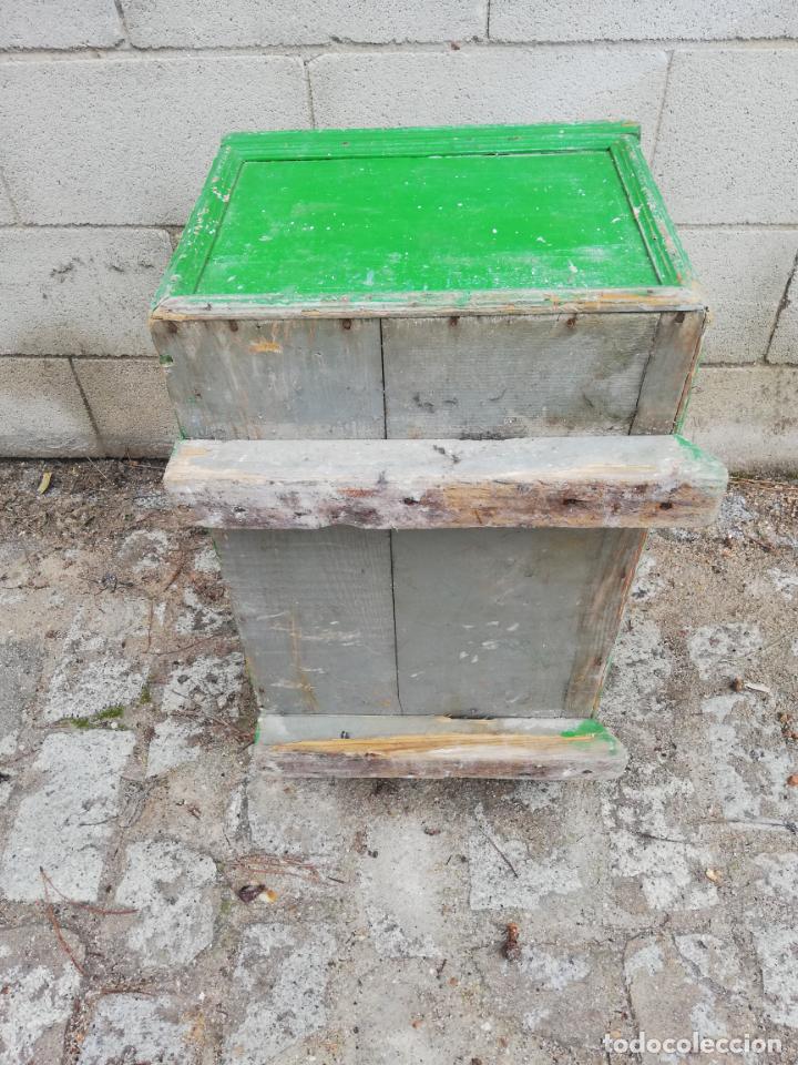 Antig&uuml;edades: GRAN CAJON DE MADERA PINTADO DE VERDE - Foto 3