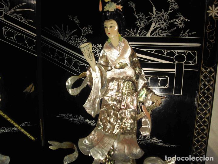 Antig&uuml;edades: BIOMBO HUESO NACAR - Foto 5