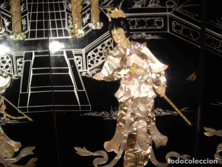 Antig&uuml;edades: BIOMBO HUESO NACAR - Foto 7