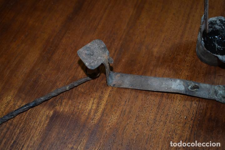 Antig&uuml;edades: ANTIGUA LAMPARA DE ACEITE DOBLE CACITO - Foto 3