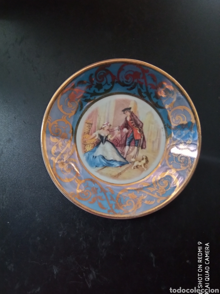 Antiquit&eacute;s: PEQUE&Ntilde;O PLATO DECORATIVO DE PORCELANA