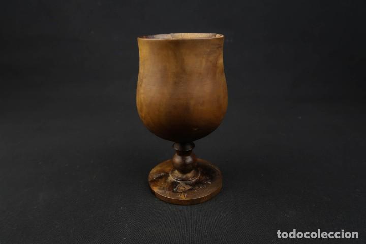 Antig&uuml;edades: Antiguo Vaso Copa de Madera - Foto 1