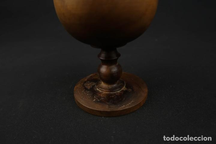 Antig&uuml;edades: Antiguo Vaso Copa de Madera - Foto 4