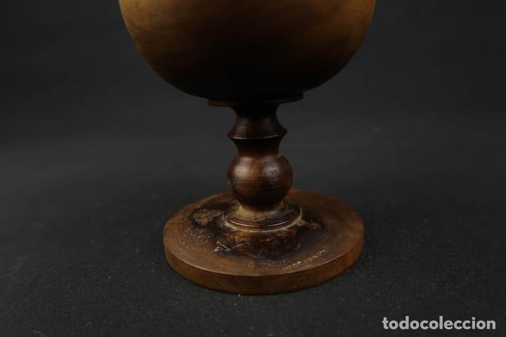 Antig&uuml;edades: Antiguo Vaso Copa de Madera - Foto 5