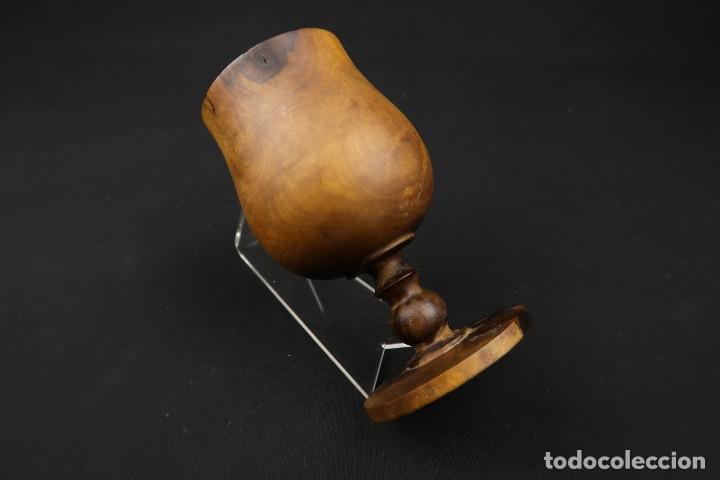 Antig&uuml;edades: Antiguo Vaso Copa de Madera - Foto 7