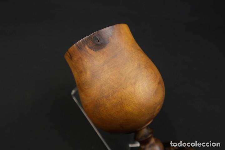 Antig&uuml;edades: Antiguo Vaso Copa de Madera - Foto 8