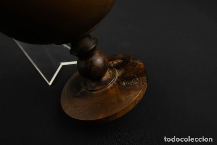 Antig&uuml;edades: Antiguo Vaso Copa de Madera - Foto 9