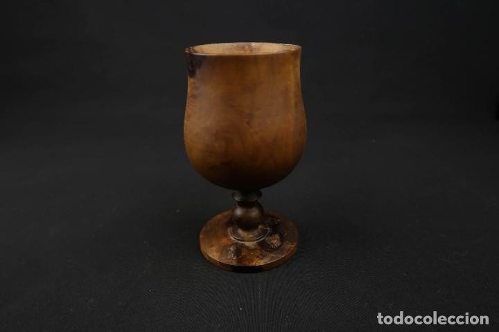 Antig&uuml;edades: Antiguo Vaso Copa de Madera - Foto 10
