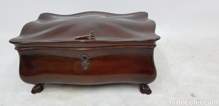Antig&uuml;edades: Caja de caoba sueca S XIX - Foto 4