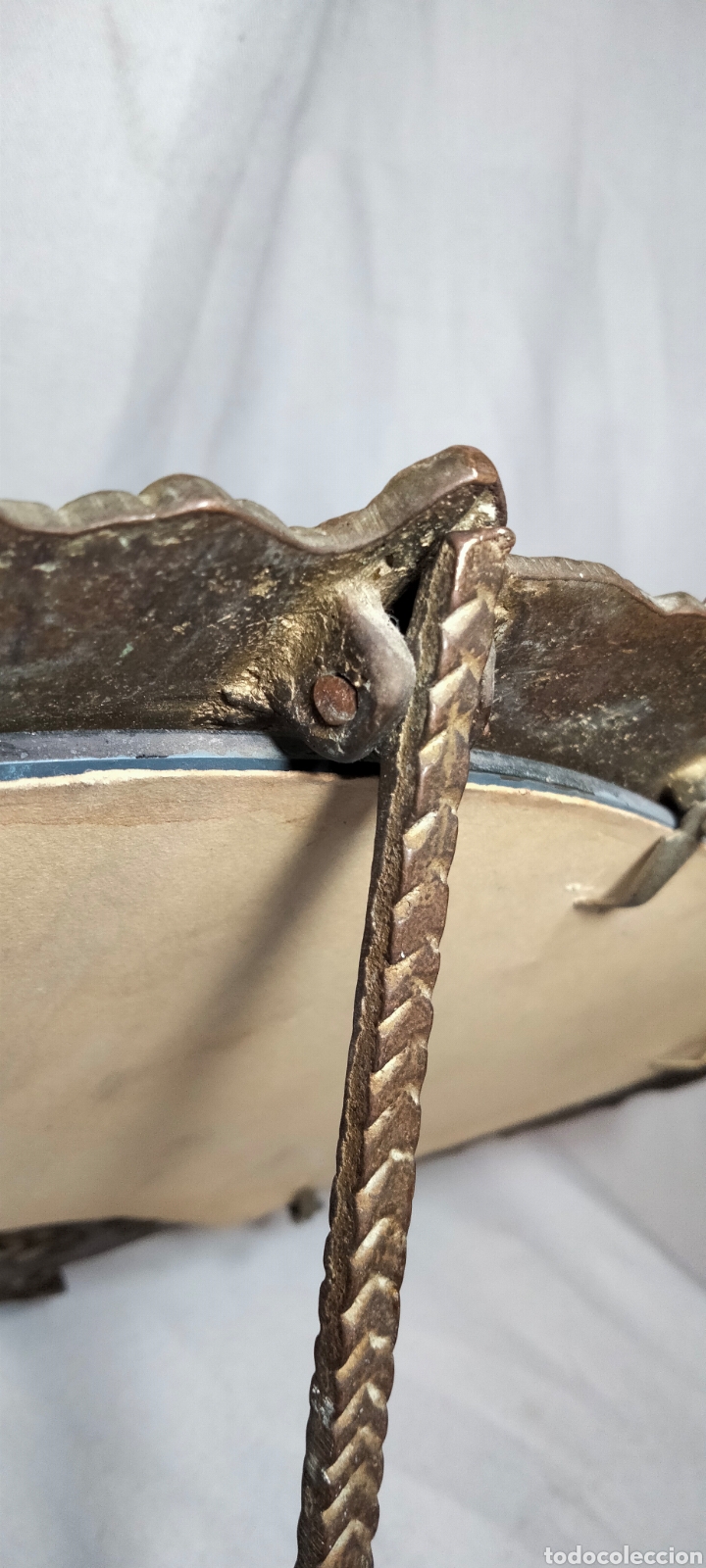 Antig&uuml;edades: Espejo bronce en forma abanico - Foto 7