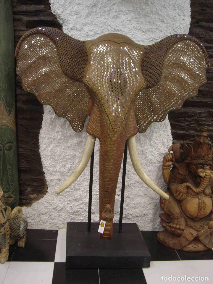 Antig&uuml;edades: CABEZA DE ELEFANTE XL MARR&Oacute;N - Foto 3