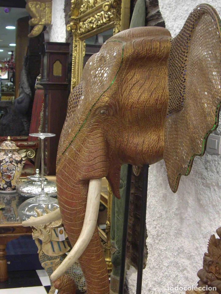 Antig&uuml;edades: CABEZA DE ELEFANTE XL MARR&Oacute;N - Foto 4