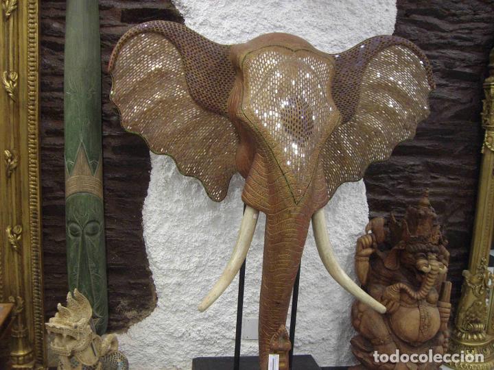 Antig&uuml;edades: CABEZA DE ELEFANTE XL MARR&Oacute;N - Foto 1