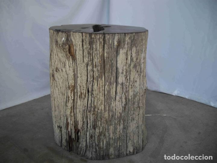 Antig&uuml;edades: PEDESTAL MADERA FOSILIZADA - Foto 1