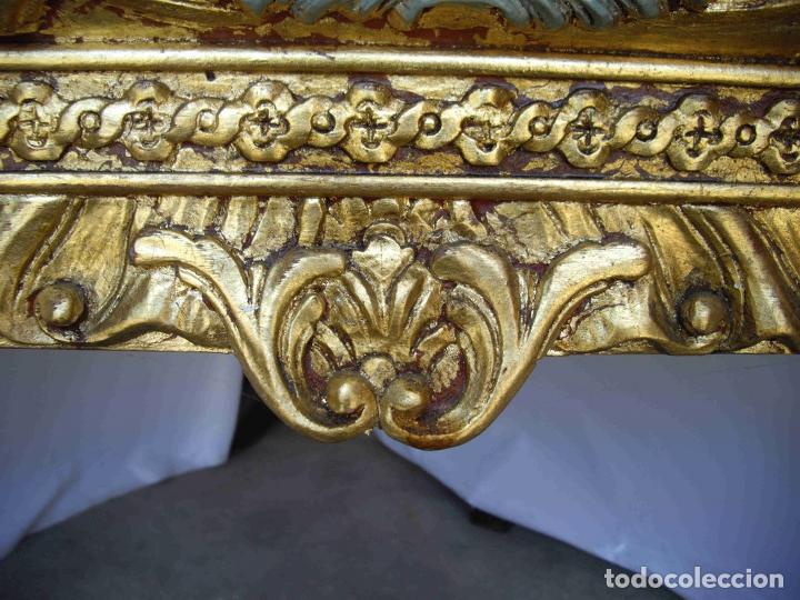 Antig&uuml;edades: CONSOLA ENTRADA M&Aacute;RMOL ORO VERDE - Foto 7