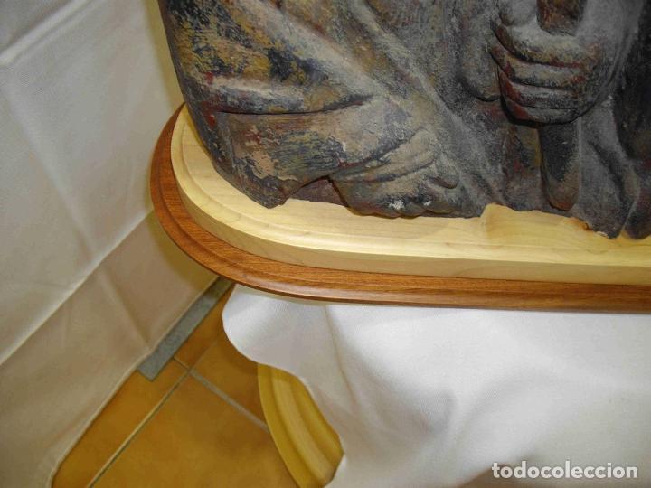 Antig&uuml;edades: IMAGEN TRES SANTOS MADERA - Foto 4
