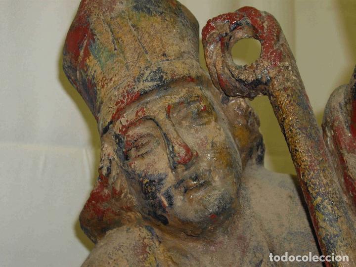 Antig&uuml;edades: IMAGEN TRES SANTOS MADERA - Foto 5