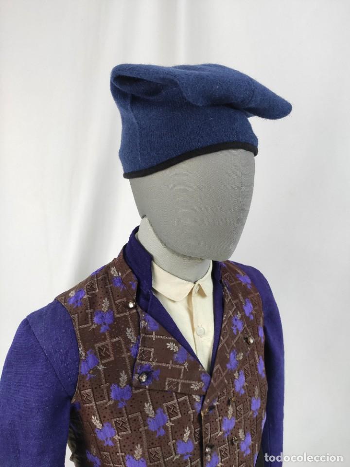Antig&uuml;edades: BARRETINA, GORRA DE LANA AZUL - Foto 2
