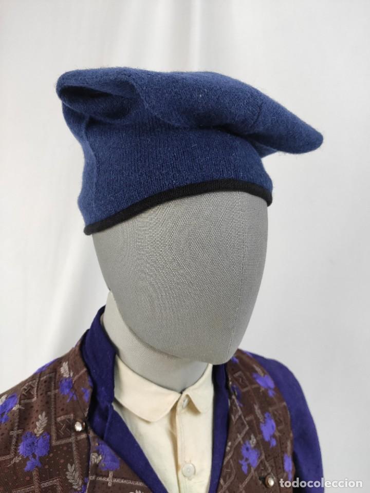 Antig&uuml;edades: BARRETINA, GORRA DE LANA AZUL - Foto 4