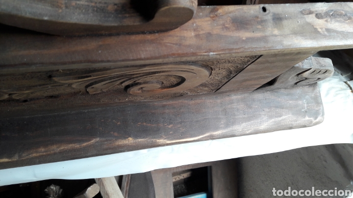 Antig&uuml;edades: GRAN PENACHO O CABECERO DE MADERA RUSTICO - Foto 7