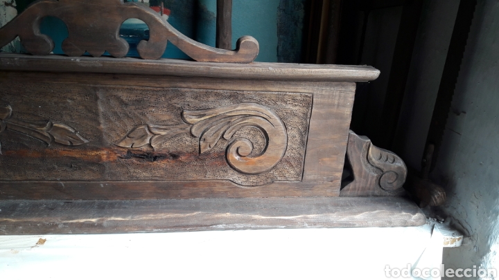 Antig&uuml;edades: GRAN PENACHO O CABECERO DE MADERA RUSTICO - Foto 9