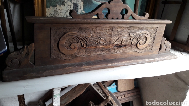 Antig&uuml;edades: GRAN PENACHO O CABECERO DE MADERA RUSTICO - Foto 1