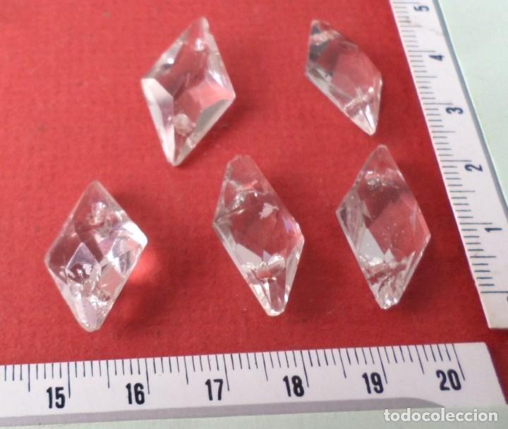 Antig&uuml;edades: 5 cristales de l&aacute;mpara - Foto 3