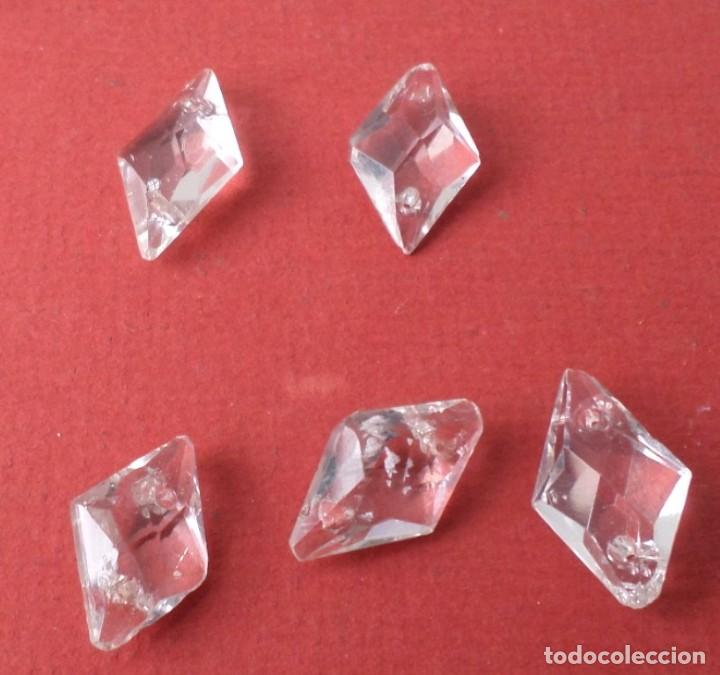 Antig&uuml;edades: 5 cristales de l&aacute;mpara - Foto 4