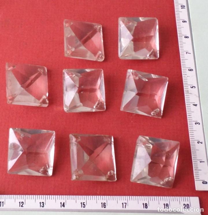 Antig&uuml;edades: 8 piezas de cristal de l&aacute;mpara - Foto 1