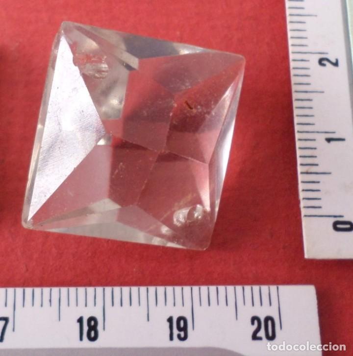 Antig&uuml;edades: 8 piezas de cristal de l&aacute;mpara - Foto 2