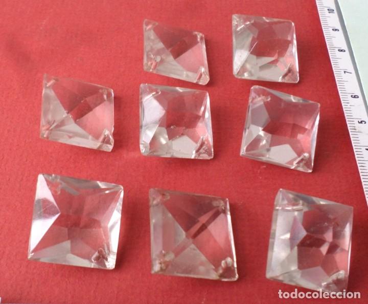 Antig&uuml;edades: 8 piezas de cristal de l&aacute;mpara - Foto 3