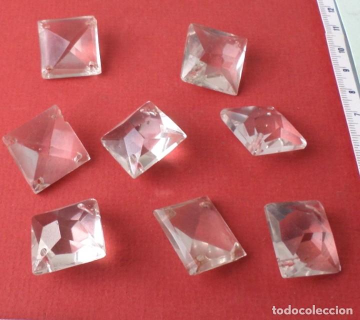 Antig&uuml;edades: 8 piezas de cristal de l&aacute;mpara - Foto 4