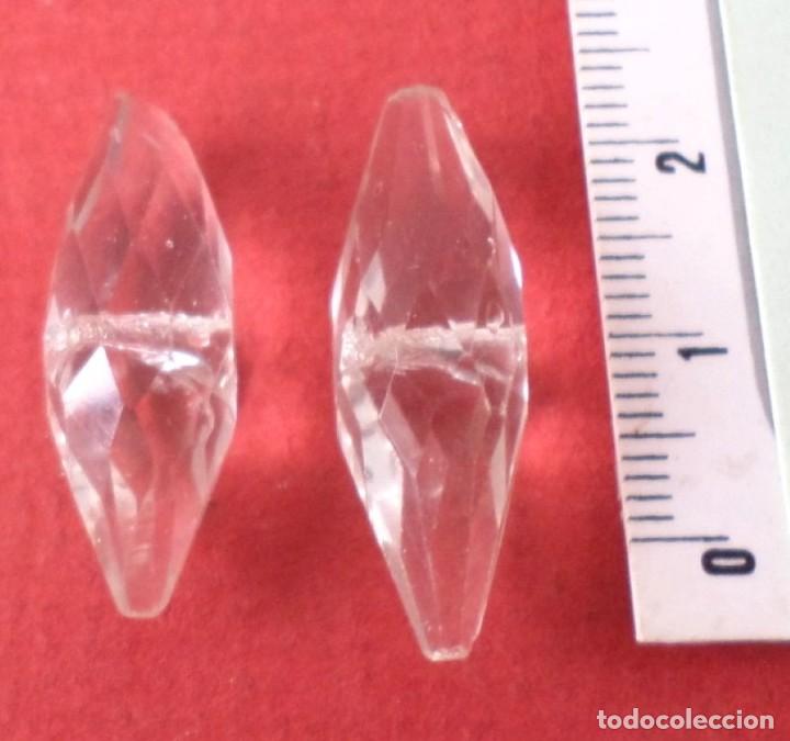 Antig&uuml;edades: 2 piezas de cristal de l&aacute;mpara - Foto 1