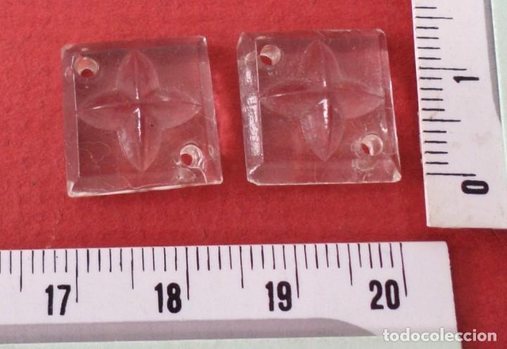 Antig&uuml;edades: 2 piezas de cristal de l&aacute;mpara - Foto 1