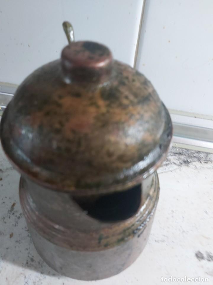 Antig&uuml;edades: tetera antigua de cobre 21 cm - Foto 5
