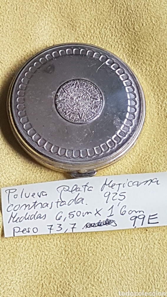 Antig&uuml;edades: Polvera de plata mejicana . - Foto 7